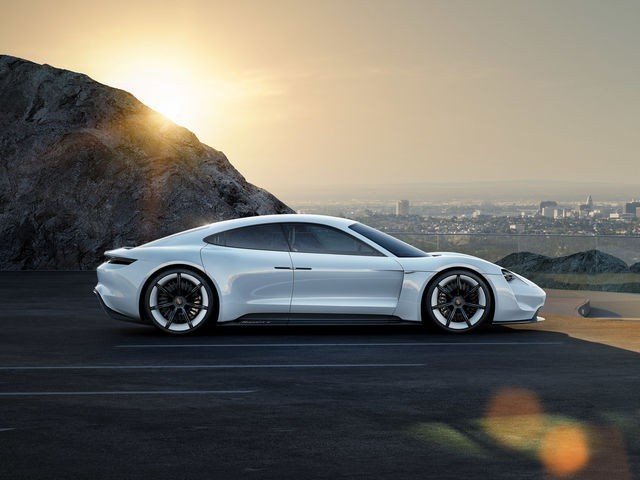 How many of the production version of The Mission E does Porsche expect to produce per year?