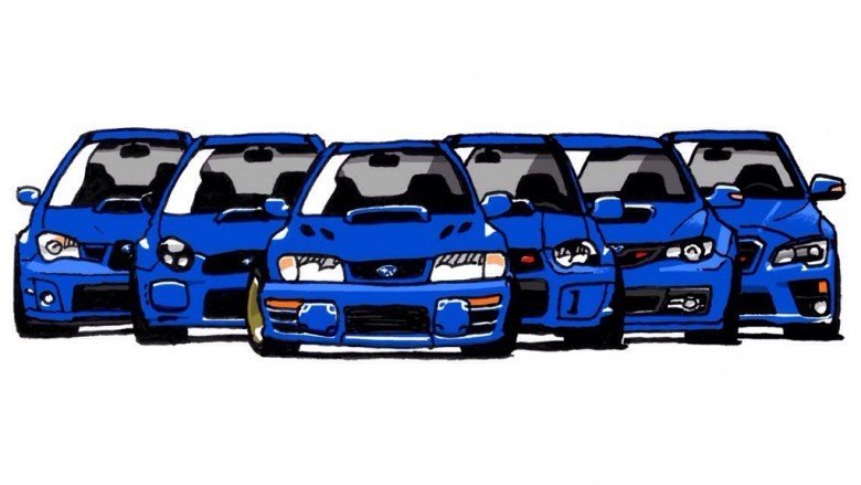 What order do these nicknames for the different WRX generations, named after the shape of the headlights, go in?