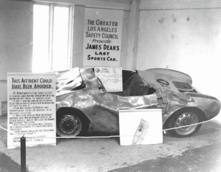 Dean’s car on display by the CHP
