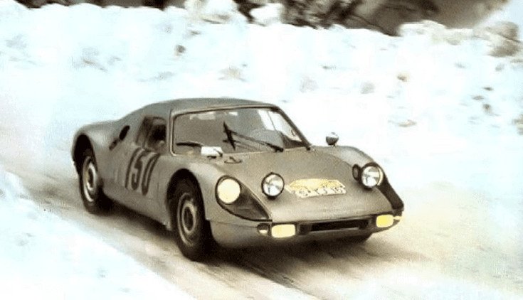 Wütherich navigating a Porsche 904 at the Monte Carlo Rally