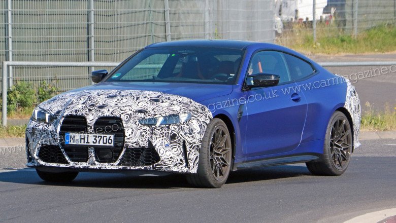 New BMW M4 facelift snapped testing