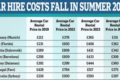 Car hire costs this summer down 43% as rental firms restore supply of vehicles