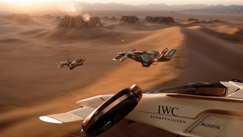 Formula One of the skies! World's first 'vertiport' for FLYING car racing features a 360° Skydeck where spectators can watch the action, and retractable landing pads where the vehicles can refuel
