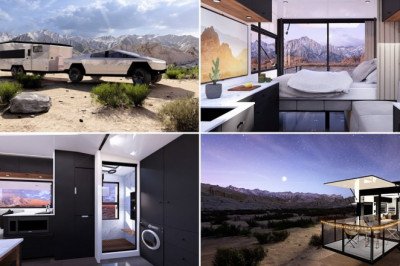 Now Cybertruck owners can LIVE with their vehicles: Luxury 'Cybertrailer' can sleep five - but it comes with an eyewatering price tag