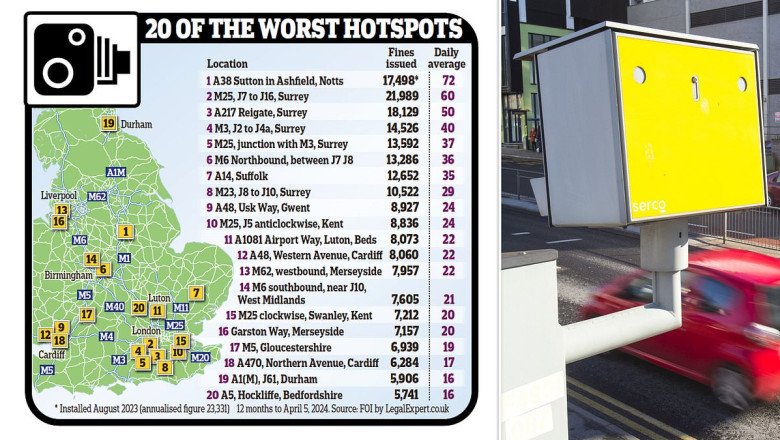 Do you live near one of Britain's most infuriating speed cameras? These are the 20 most prolific speed traps