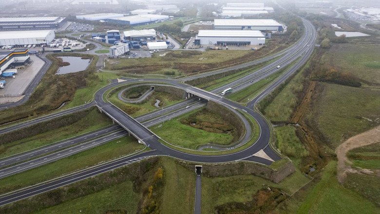Britain's most expensive dead end edges closer to completion: £50m 'ghost junction' could soon be connected to road more than five years after it was built