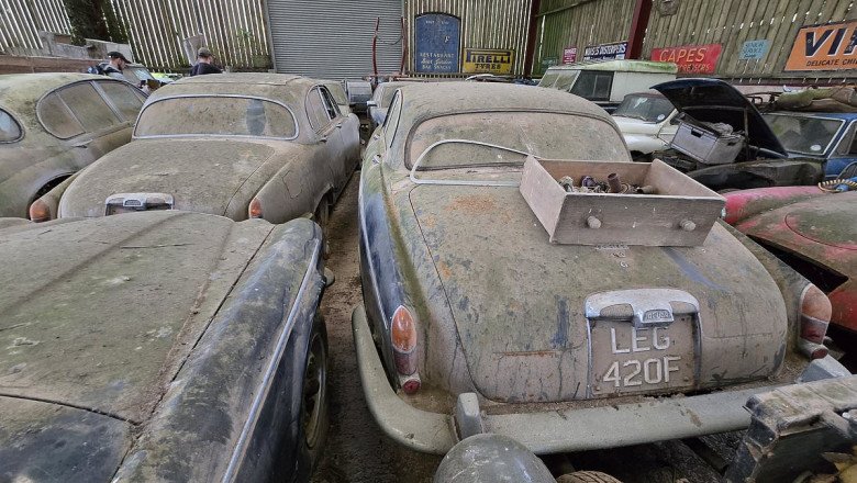 Classic car graveyard filled with more than 100 old Bentleys, Jaguars and Rolls-Royces worth up to £1m found in Welsh warehouse