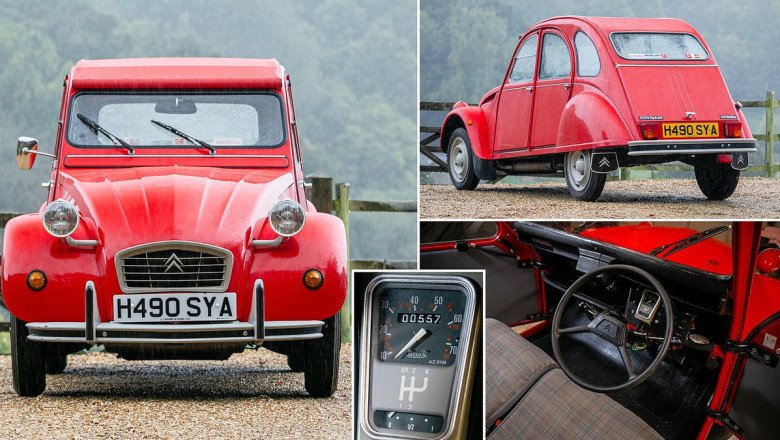 Barely-driven Citroen 2CV that a father hid from his daughter for 15 years before presenting it as a 21st birthday gift sells for £22,500