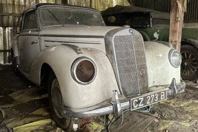 Incredible treasure trove of vintage Mercedes cars found in rural barn in Essex after collecting dust for 40 YEARS sell for thousands