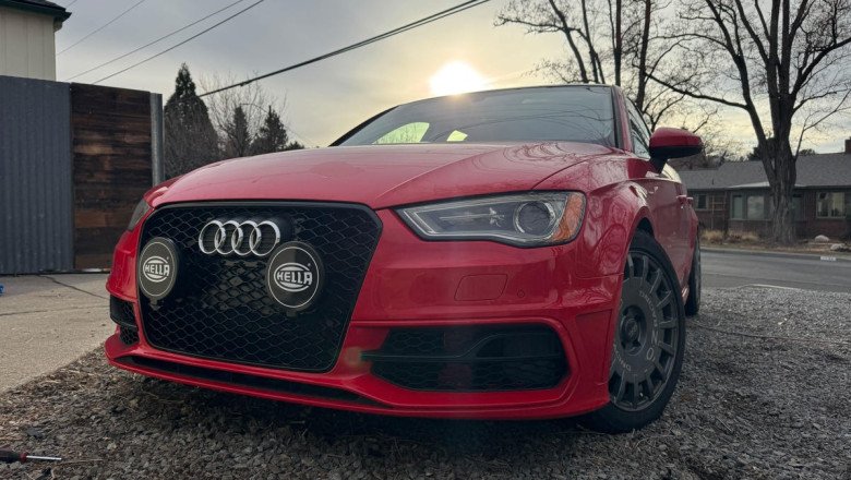 Grilles And Driving Lights Make My Little German Hybrid Look Like A Rally Icon