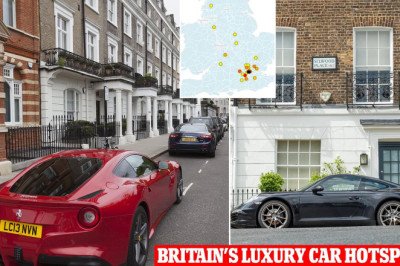 Britain's luxury car hotspots revealed - do you live near any of top 25 areas?
