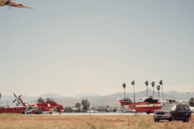 Here’s What 9,000 Pounds Of Aerial Firefighting Liquid Does To A Car