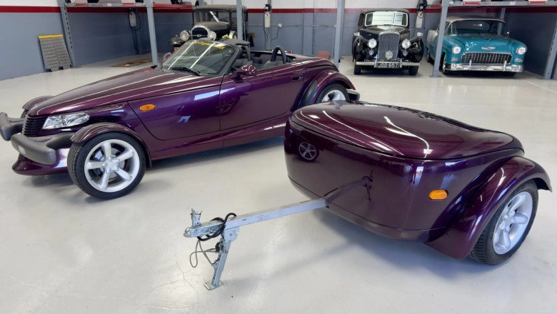 Be The Envy Of Boomers Everywhere With This Pristine Purple Plymouth Prowler And Matching Trailer