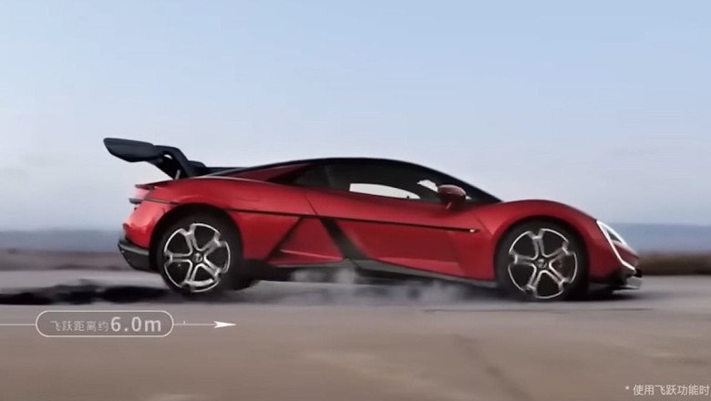 The answer to Britain's pothole crisis? Futuristic supercar can jump more than 20ft over holes in the road - but it has an eye-watering price tag