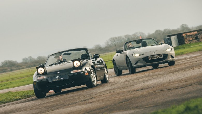 New Mazda MX-5 meets EV-converted original: which is best?