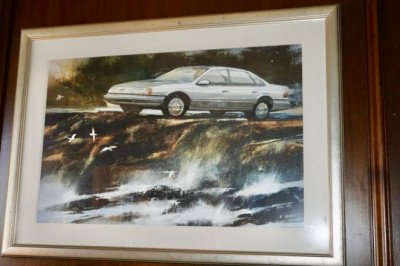 Former Ford CEO Had This Magnificent Taurus Painting Hanging in His Detroit Mansion