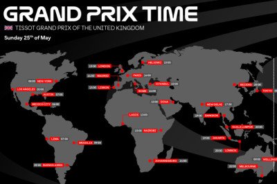 TIME SCHEDULE: Grand Prix of the United Kingdom