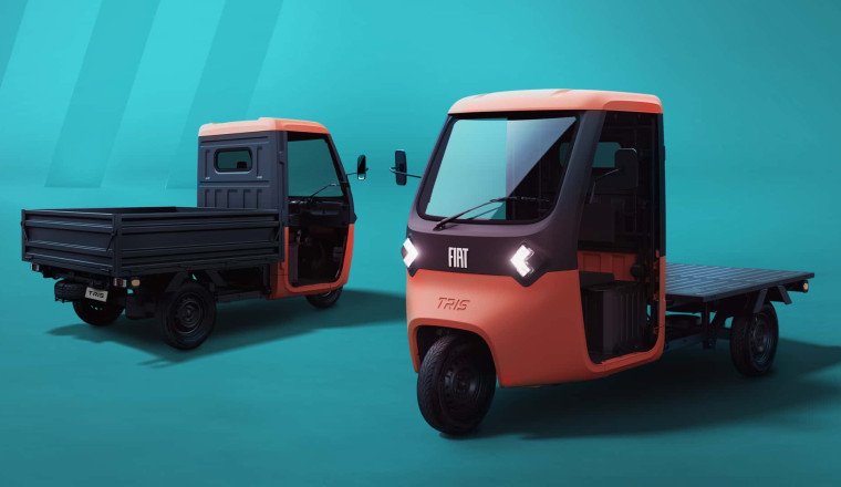 Fiat’s First Three-Wheel EV Is This Super Cute Delivery Truck
