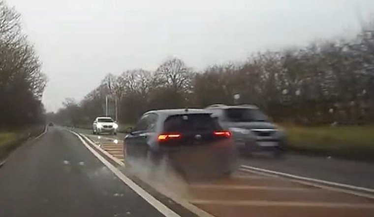 Britain's worst drivers: Moment motorists leave other road users inches from death as they run red lights, mount pavements and perform dangerous overtakes in shocking dashcam videos