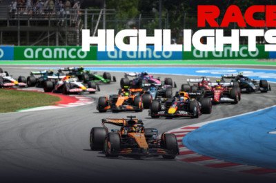 Watch the action from a dramatic Spanish GP as Piastri wins