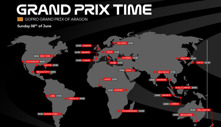 TIME SCHEDULE: GoPro Grand Prix of Aragon
