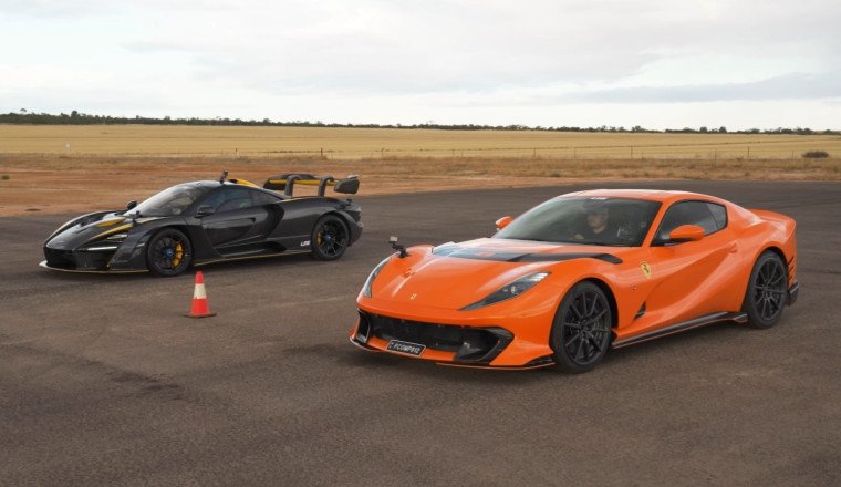 DRAG RACE: McLaren Senna vs Ferrari 812 Competizione