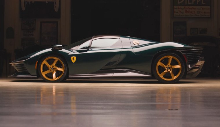 Jay Leno Drives a Custom Green Ferrari Daytona SP3