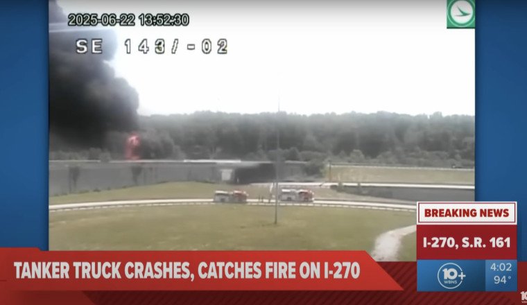 Massive Fire In Ohio Caused By Pickup Driver Who Hit A Tanker Truck Then Fled The Scene